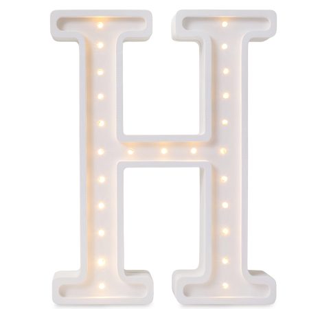Lampy Letter H White