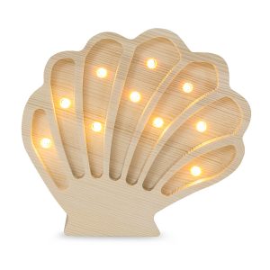 Lamp Seashell Coastal Wood