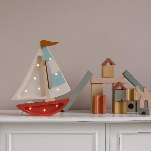 Lamp Sailboat Harbor Clay