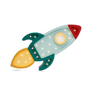 Lampy Space Rocket Teal