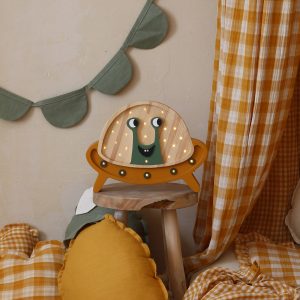 Lamp Ufo Mustard Wood