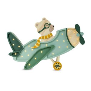 Lampy Vintage Aircraft Khaki Pastel Bear