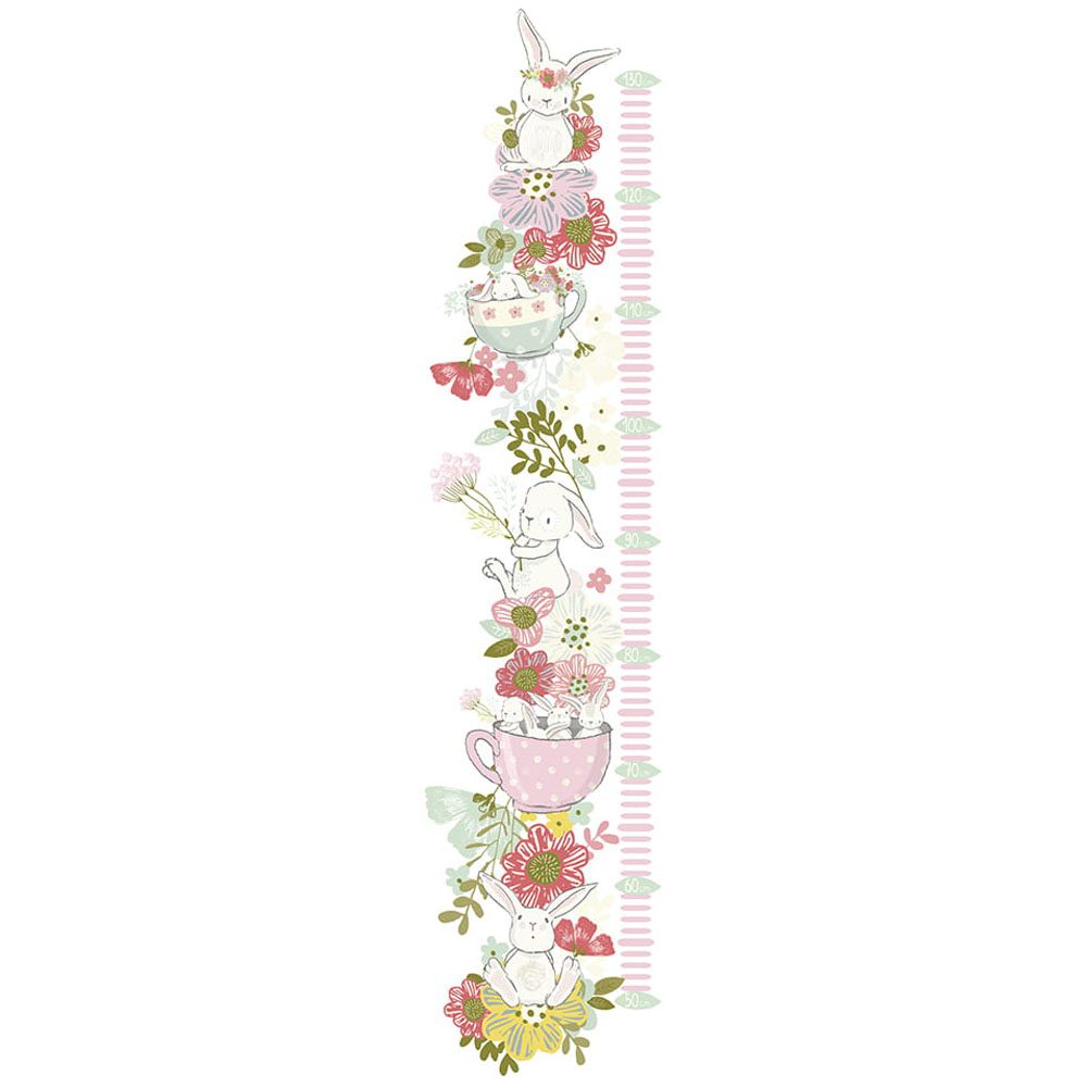 Wandaufkleber - Wachstumstabelle mit Kaninchen