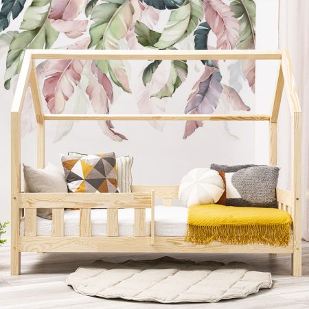 Autocolante de perete - frunze colorate. Patul prezentat în această imagine este de 160x80cm.