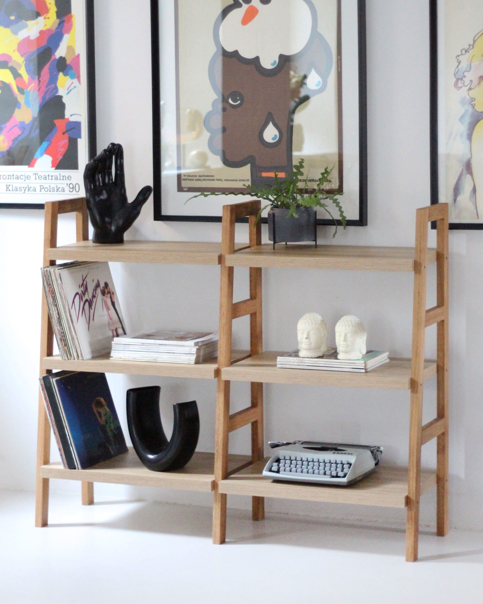 Rubber Case Boekenkast Low - Raw Beech