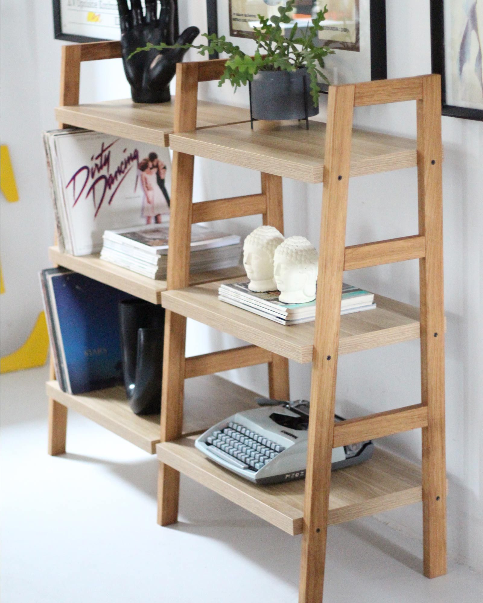 Rubber Case Boekenkast Low - Raw Beech