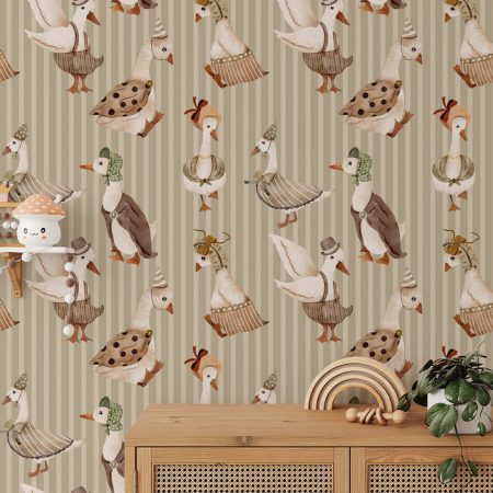 Papel pintado - Gansitos vintage