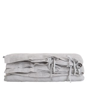 Dekbedovertrekken met linten - gray stripes