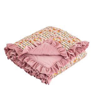 Gewatteerde sprei met ruches Green Garden