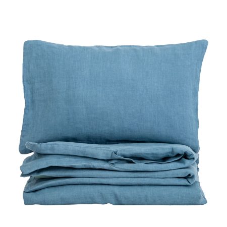 Baby-Bettwäsche-Set aus Leinen Klassik, Farbe: Dusty blue