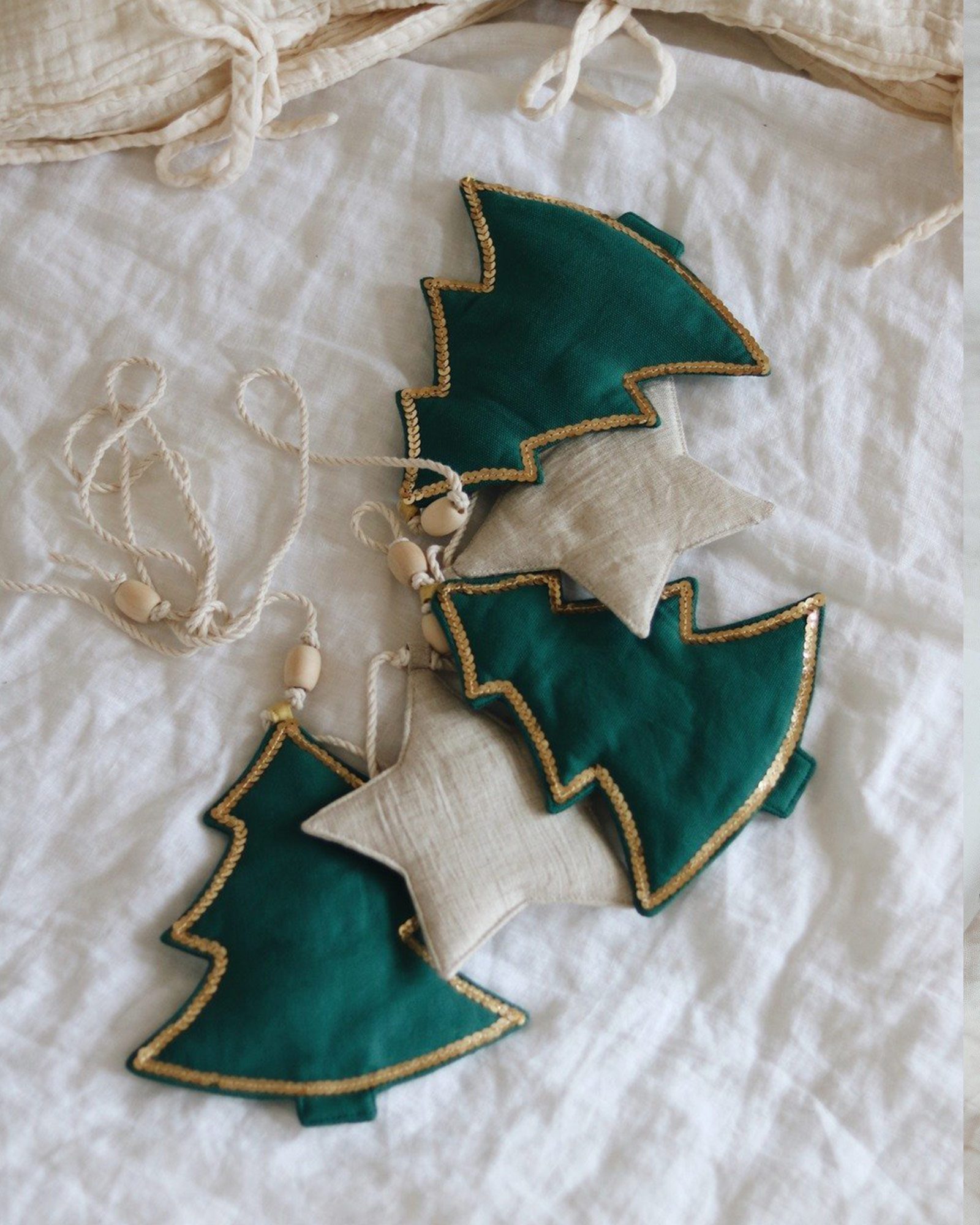 Guirlande en lin - Green Christmas Tree