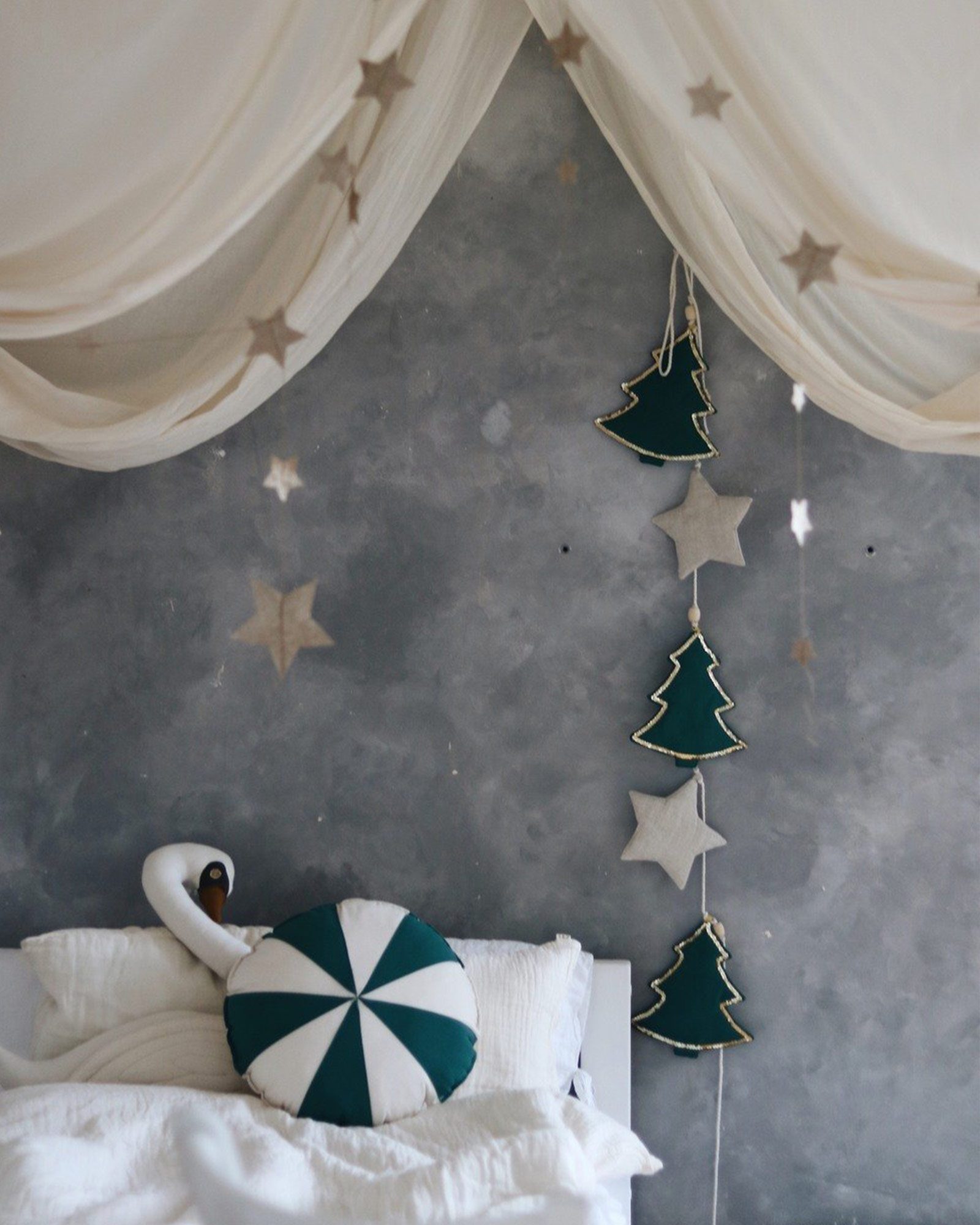 Guirlande en lin - Green Christmas Tree