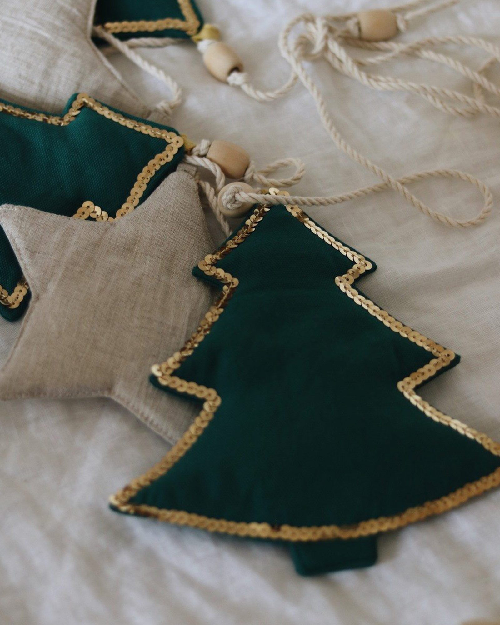Guirlande en lin - Green Christmas Tree