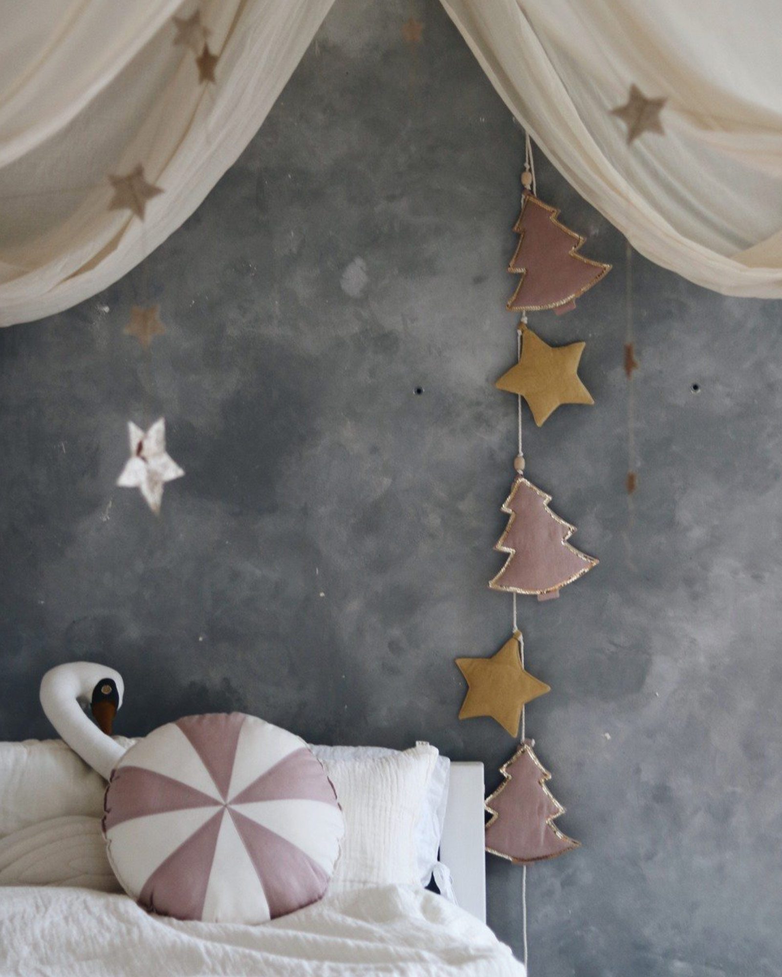 Guirlande en lin - Pink Christmas Tree