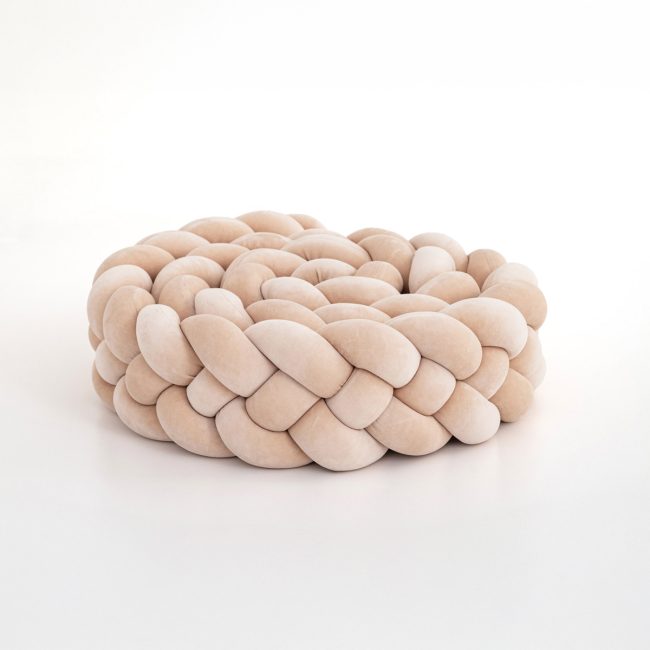 Gevlochten Bedbumper - 4 strengen 180-420 cm - Beige