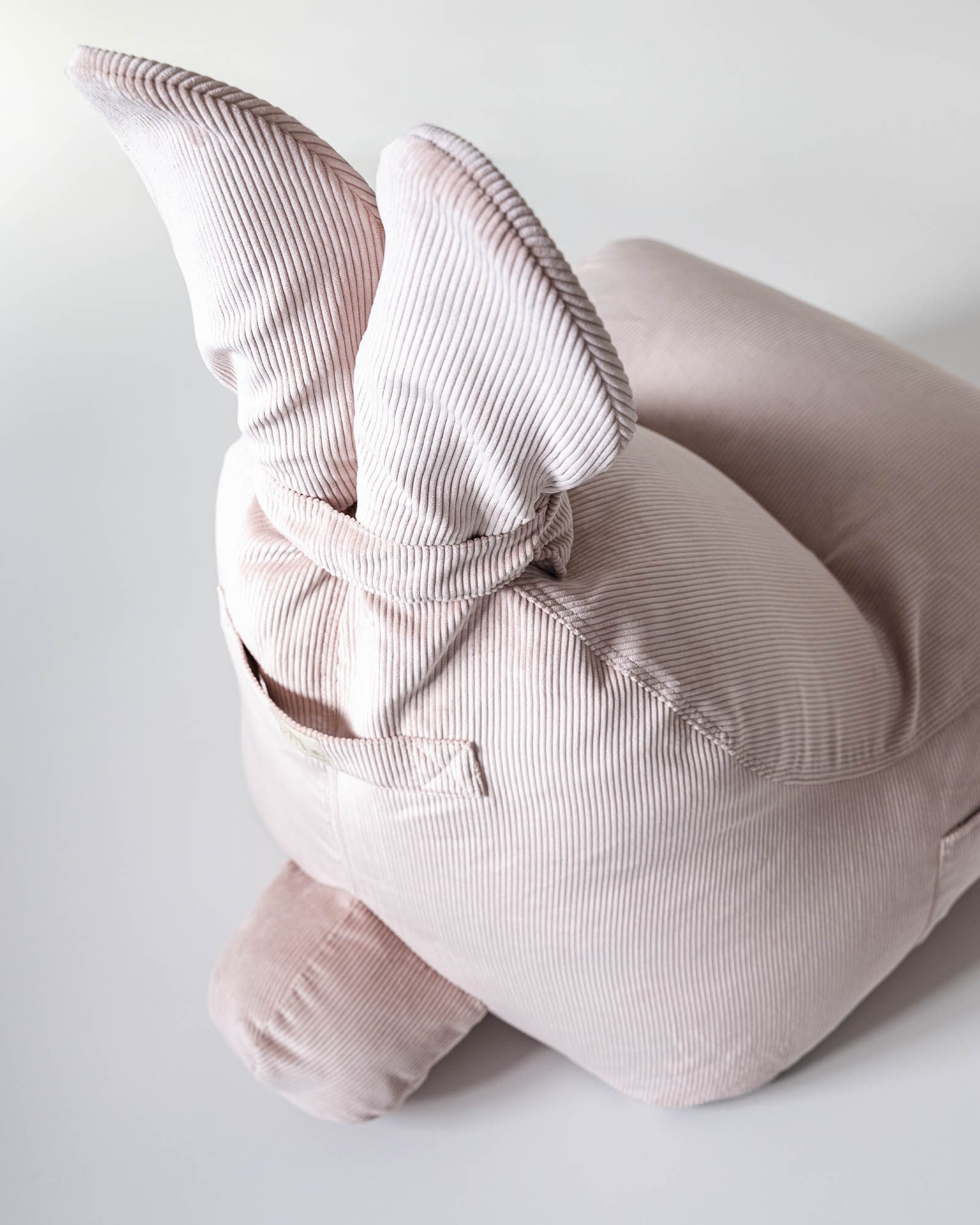 Pouf Funny Bunny Enfant, Corduroy Pink