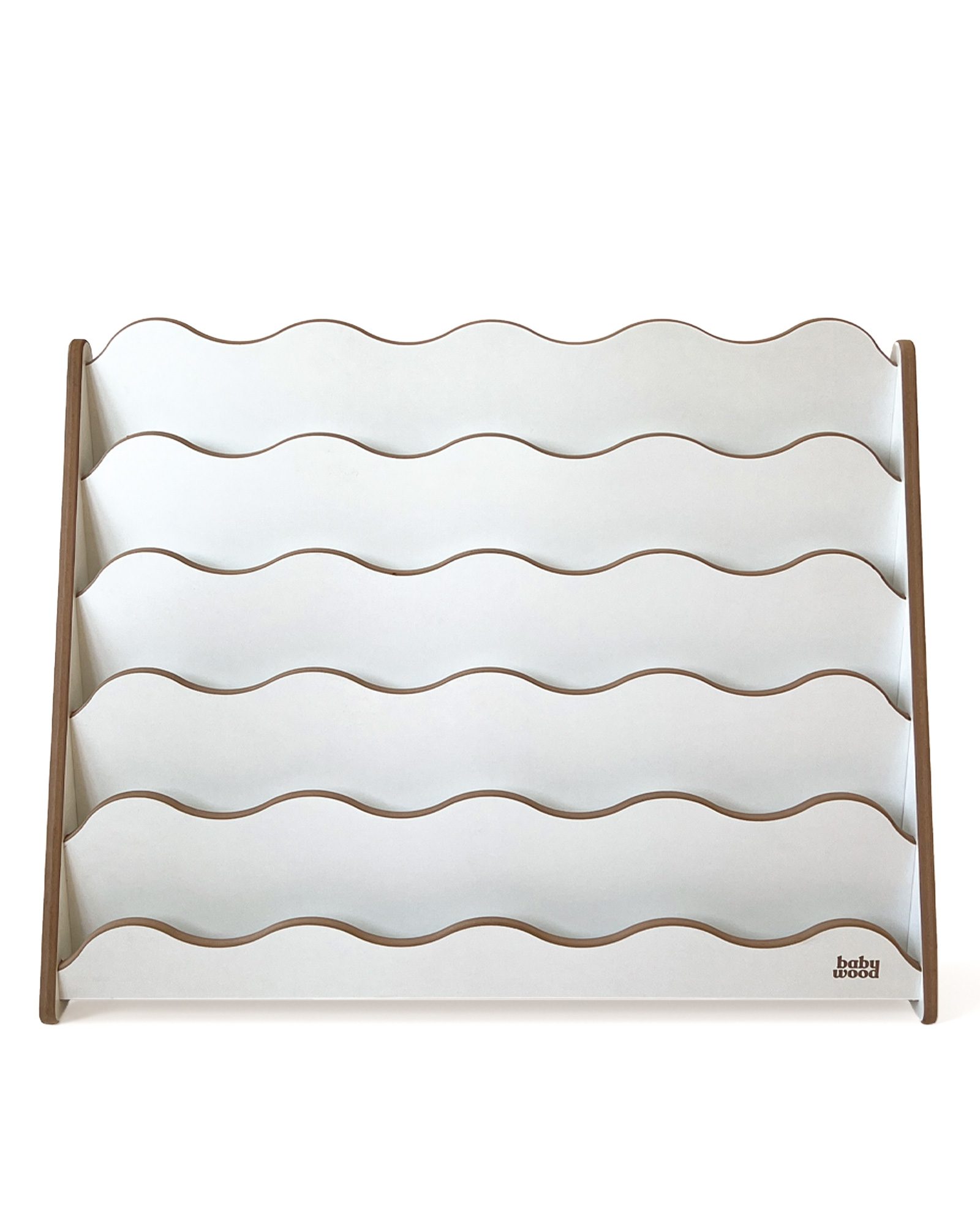 Front-Facing Bookcase WAVE L, White