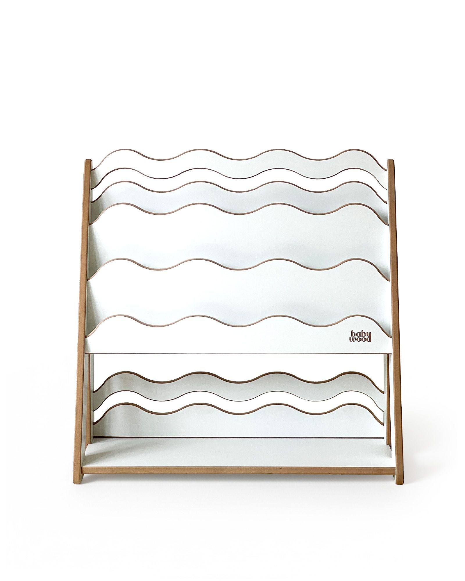 Books and Toys Shelf WAVE M - White