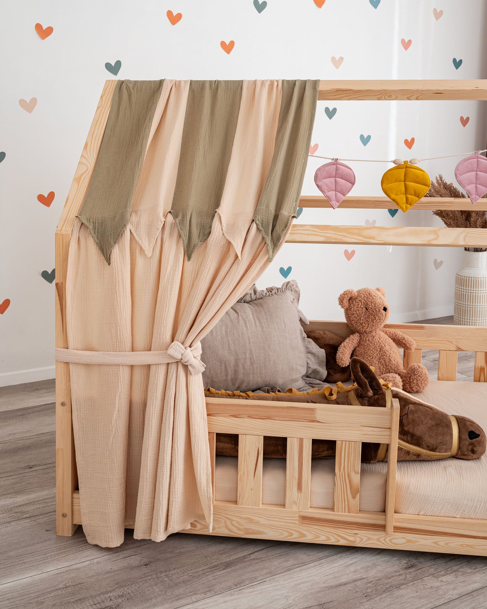 Muslin Canopy – Circus Tent - Olive and Beige