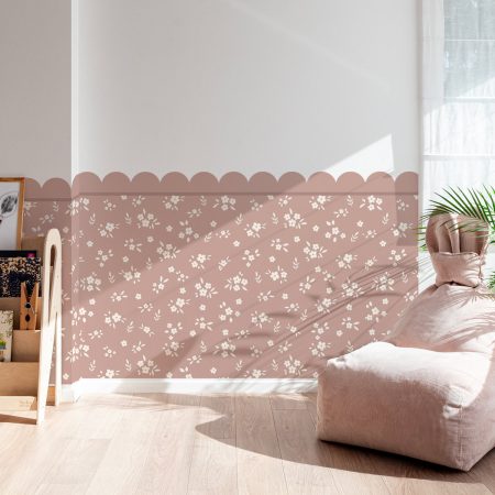 Wandaufkleber - Wainscoting Rose