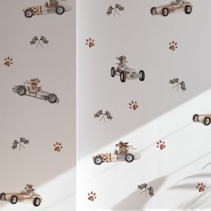 Sticker mural - Course de petits chiens - Set II