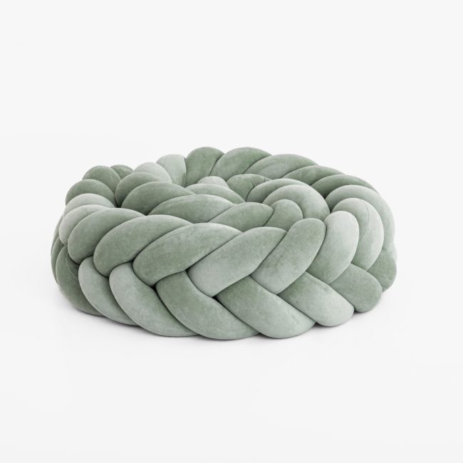 Tour de lit tressé 5 Épis 180-420 cm - sage green