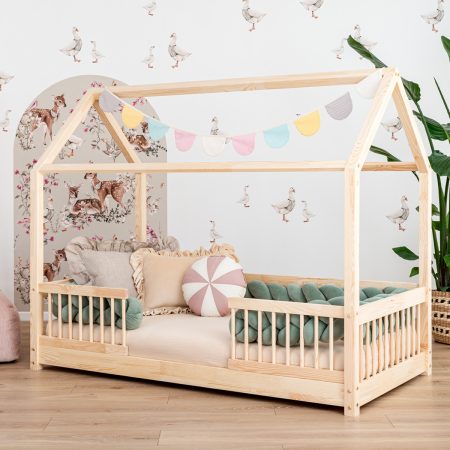 Meli Slim, floor bed, rail design: round, entrance: centre