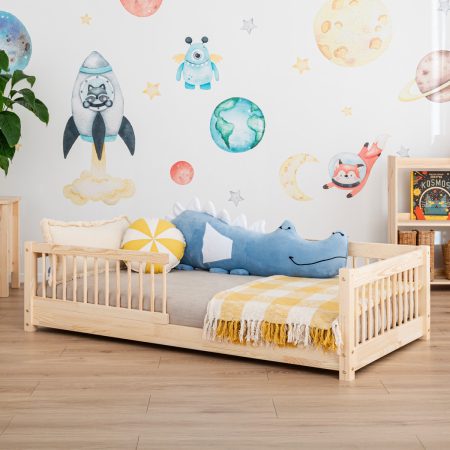 Vedo SLIM, floor bed, Rail design: round. Entrance: sided, natural