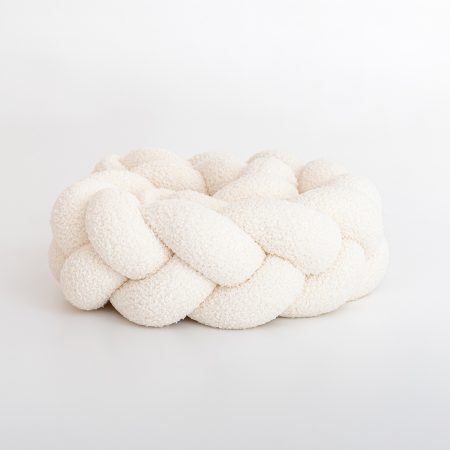 Stötfångare för säng - enfärgad flätad boucle 60-420 cm