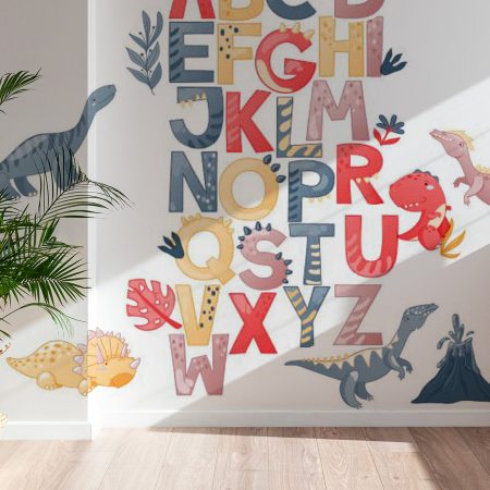 Väggdekaler - Dino Alphabet XXL.