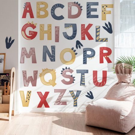 Väggdekaler - Dino Alfabetet.