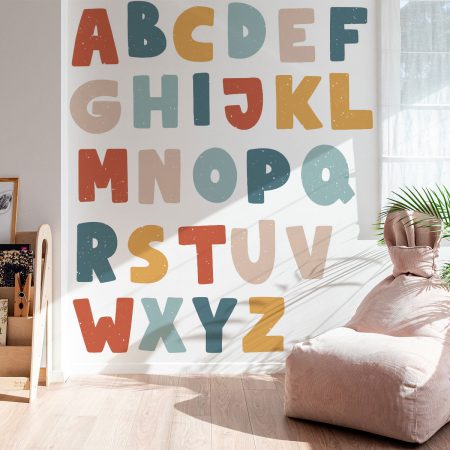 Väggdekaler - Färgglada alfabetet.