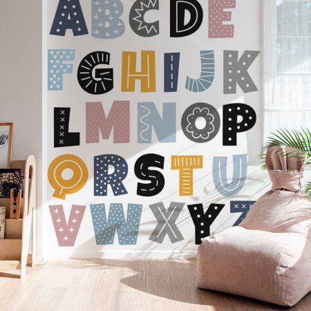 Väggdekaler - Färgglada alfabetet 2.