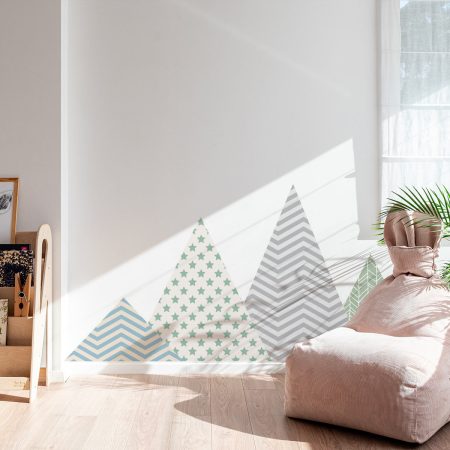 Wall stickers - Patterned mountains.