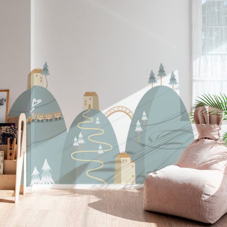 Wall stickers - Mountain town.