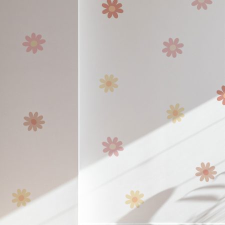 Wandaufkleber - Boho Gänseblümchen.