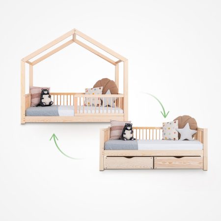 Montessori Kids Bed 2-in-1 – House Bed & Floor Bed – Modern