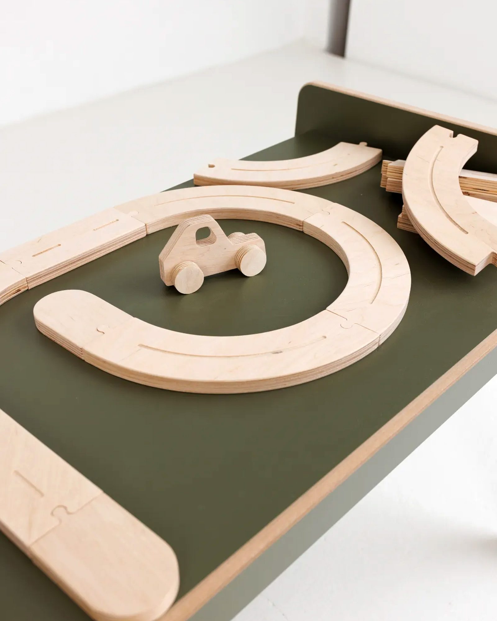 Wooden Road Set with Cars