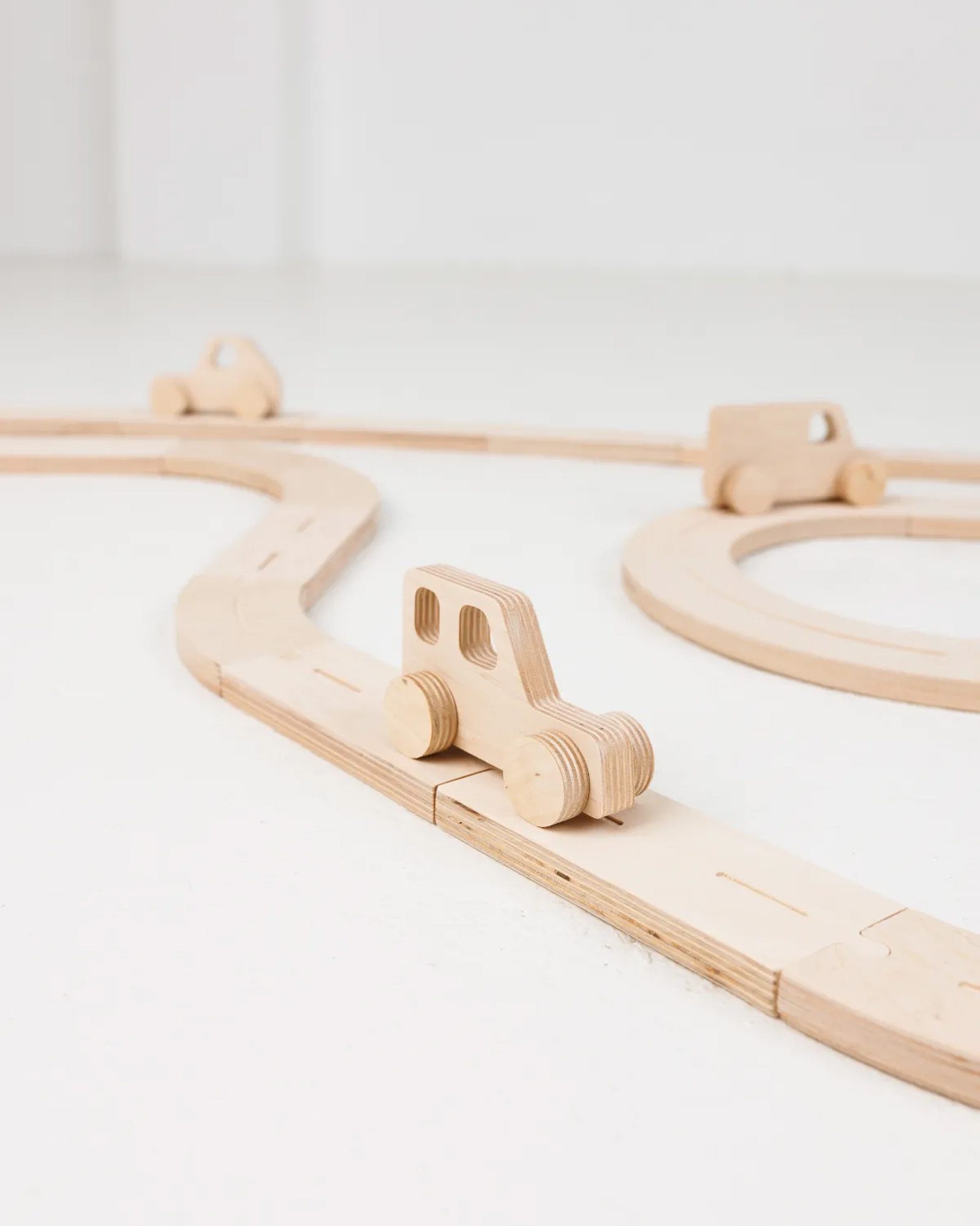 Wooden Road Set with Cars