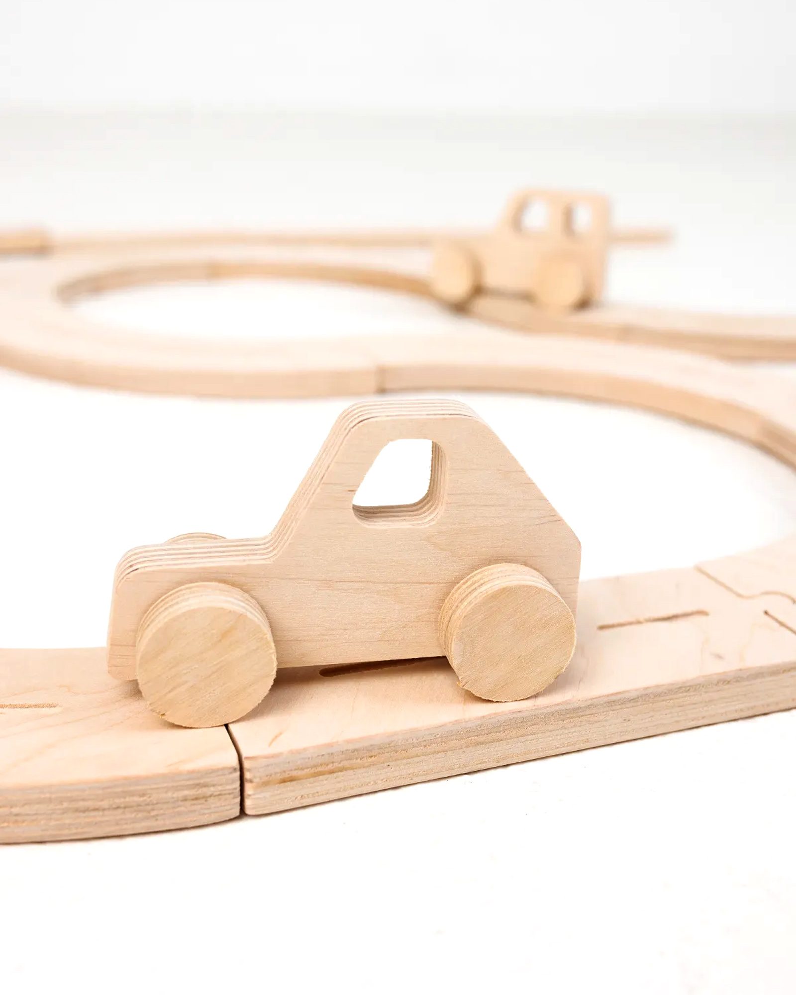 Wooden Road Set with Cars